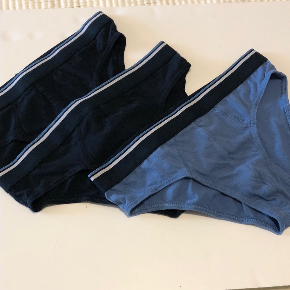 Primark Men’s Briefs Trio - Navy and Light Blue